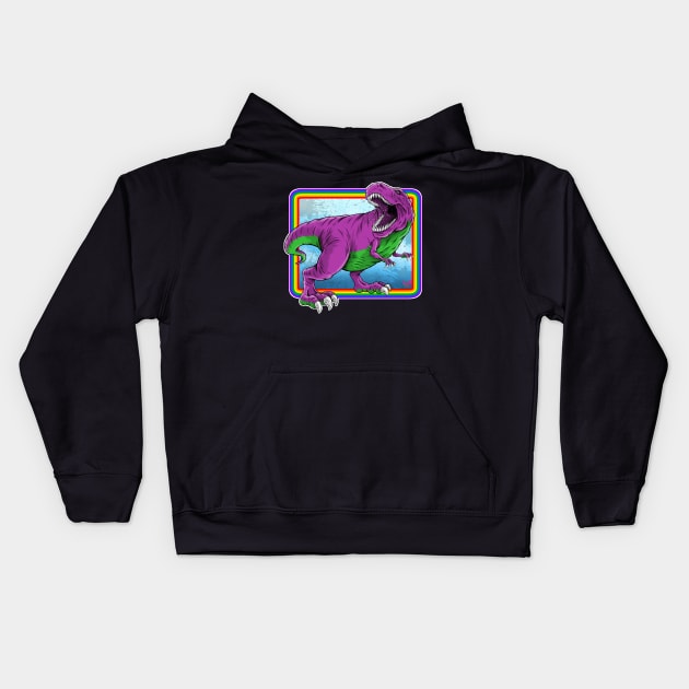 Definitely not Barney Kids Hoodie by davemyersillustration